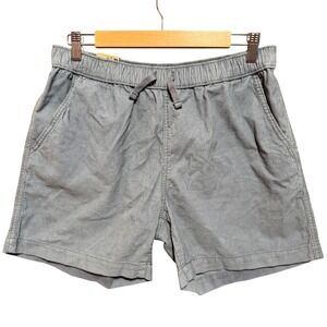 Levis XX Chino Easy Shorts Mens Medium Blue Striped Corduroy  Elastic Drawstring